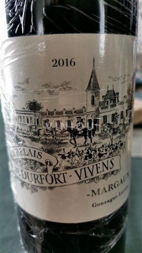 Bordeaux Margaux Durfort-Vivens Le Relais de Durfort-Vivens 2016