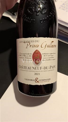 Valle del Ródano Châteauneuf-du-Pape. Côte du Rhône Les Granges du Prince Guillaume 2021