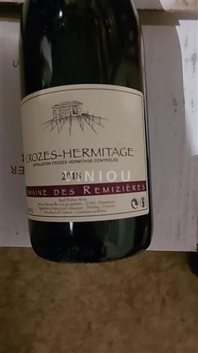 Rhônevallei Crozes-hermitage Côte du Rhône Domaine Des Remizières 2018