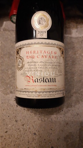 Rhônedalen Rasteau Côte du Rhône Héritage Cavare 2019