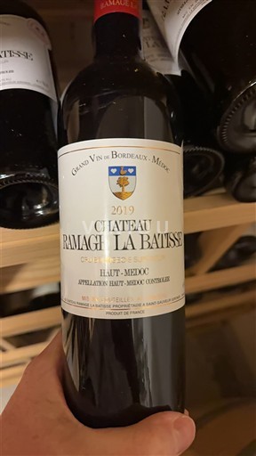 Bordo Haut-Médoc Château Ramage La Batisse 2019