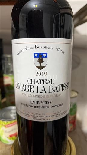 Bordeaux Haut-Médoc Château Ramage La Batisse 2019