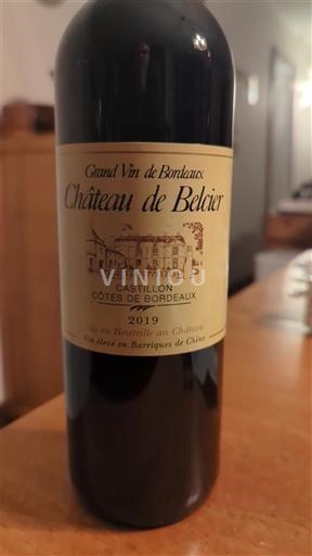 Bordeaux Castillon Côtes de Bordeaux Château Belcier 2019