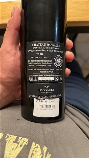 Bordeaux Saint-Émilion Grand Cru Grand Cru Classé Château Dassault 2018