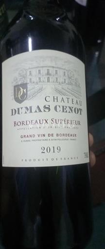 Bordeaux Bordeaux supérieur Château Dumas Cenot 2019