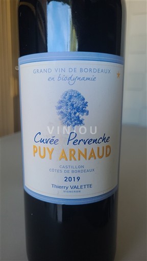 Bordeaux Castillon Côtes de Bordeaux Puy Arnaud Pervenche 2019