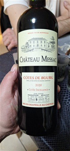 Bordeaux Côtes-de-bourg Château Messac Excellence 2020