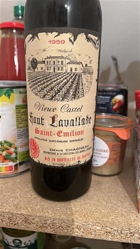 Bordeaux Saint-Émilion Vieux Castel Haut Lavallade 1959
