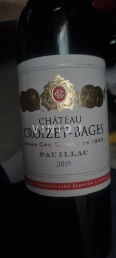 Bordeaux Pauillac Grand Cru Château Croizet-Bages 2019