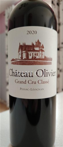 Bordeaux Pessac-Léognan Grand Cru Classé Château Olivier 2020