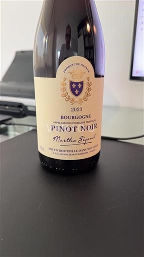 Bourgogne Marthe Sigaud Pinot Noir 2023