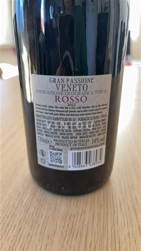 Vénétie Veneto Gran Passione Rosso 2022