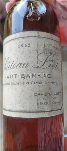 Burdeos Barsac Château Liot 1962