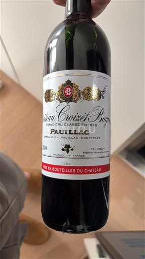 Bordeaux Pauillac Grand Cru Château Croizet-Bages 2000
