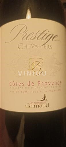 Provence Côtes-de-Provence Les Vignerons de Grimaud Prestige des Chevaliers Icke årgångsbetecknad