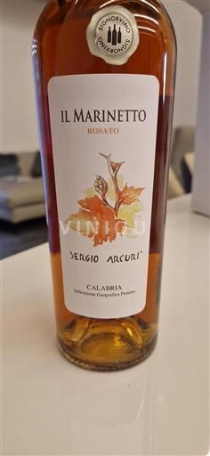 Vin Rosé sec Il Marinetto Sergio Arcuri 2022 Italie Calabre IGT