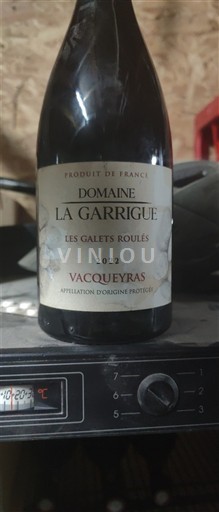 Rhônen laakso Vacqueyras Domaine La Garrigue Les Galets Roulés 2022