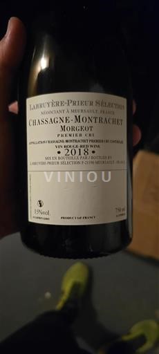 Burgundi Chassagne-Montrachet Premier Cru Labruyère-Prieur Sélection Morgeot 2018