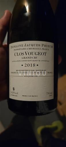 Burgund Clos-de-Vougeot Grand Cru Domaine Jacques Prieur 2018