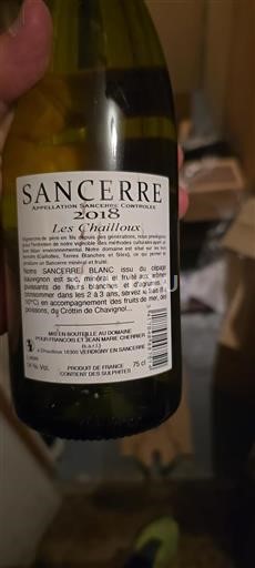 Loiredalen Sancerre François et Jean-Marie Cherrier Les Chailloux 2018