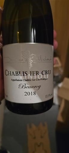 Bourgogne Chablis Premier Cru Domaine Michaud Beaurcy 2018