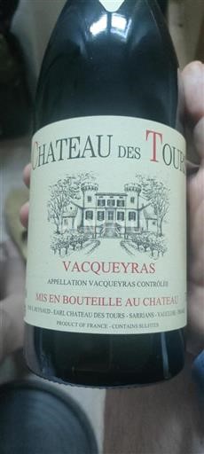 Vallée du Rhône Vacqueyras Domaine Des Tours 2016