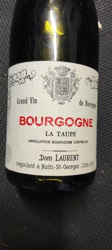 Vin Rouge sec La Taupe Dom Laurent 1996 France Bourgogne AOC