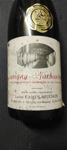 Vin Rouge sec Savigny-Narbantons Lucien Camus-Bruchon 1992 France Bourgogne Savigny-lès-beaune AOC Premier Cru