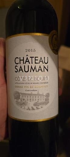 Bordeaux Côtes-de-Bourg Château Sauman Tradition 2015