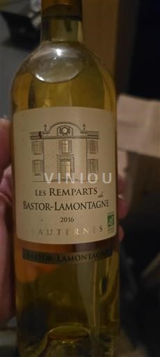 Bordeaux Sauternes Bastor-Lamontagne Les Remparts 2016