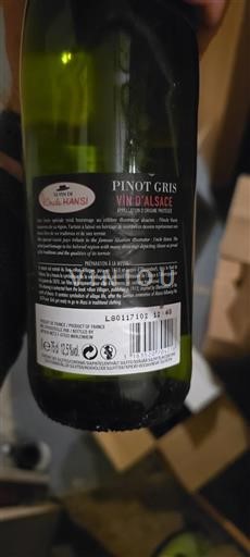 Alsacia No especificado Grand Cru L'Oncle Hansi 2018