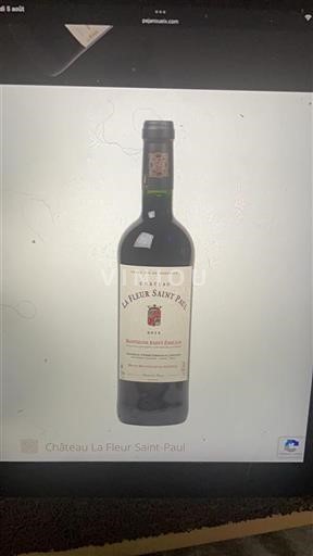 Vin Rouge sec Château La Fleur Saint-Paul Vignobles Pierre-Emmanuel Janoueix Non millésimé France Bordeaux Pomerol AOC