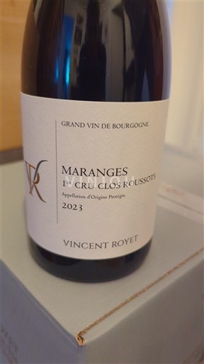 Burgundy Maranges Premier Cru Vincent Royet Clos Roussots 2023