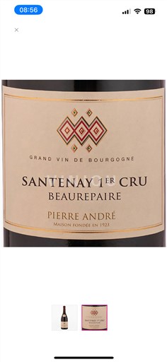 Borgoña Santenay Premier Cru Pierre André Beaurepaire 2023