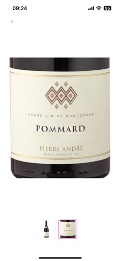 Borgoña Pommard Pierre André 2022