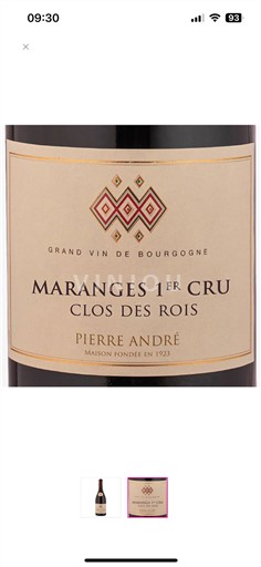 Bourgondië Maranges Premier Cru Pierre André Clos des Rois 2022