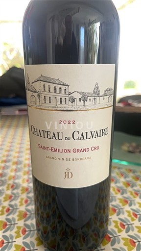 Wines Rouge sec Château Calvaire 2022 France Bordeaux Saint-Émilion Grand Cru AOC Grand Cru