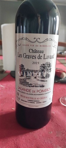 Burdeos Lalande-de-Pomerol Château Les Graves de Lavaud 2019