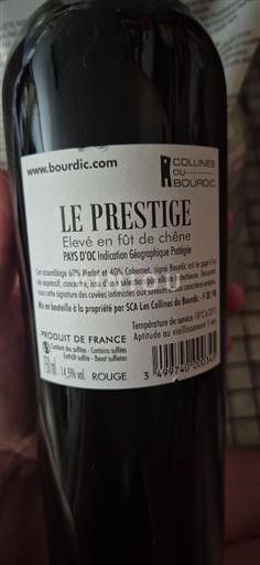 Languedoc-Roussillon Pays d'Oc Collines du Bourdic Le Prestige Non-Vintage