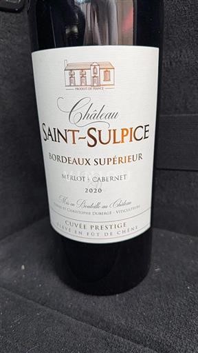 Bordeaux Bordeaux Supérieur Château Saint-Sulpice Prestige 2020