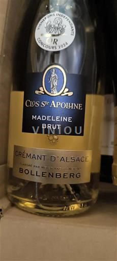 Elsass Crémant d'Alsace Clos Ste Apolline Madeleine Ohne Jahrgang