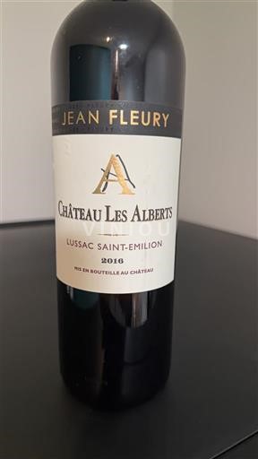 Bordeaux Lussac-saint-émilion Château les Alberts 2016