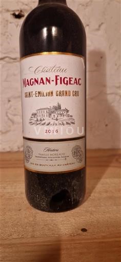 Vin Rouge sec Château Magnan-Figeac 2016 France Bordeaux Saint-Émilion AOC Grand Cru