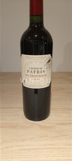 Bordeaux Saint-Émilion Grand Cru Grand Cru Château Patris 2020