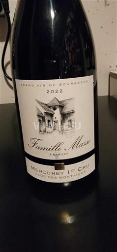 Borgoña Mercurey Premier Cru Famille Masse Clos des Montaigus 2022