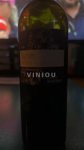 Vin Rouge sec Les Serpentines Domaine Gérald Besse 2018 Suisse Valais AOC