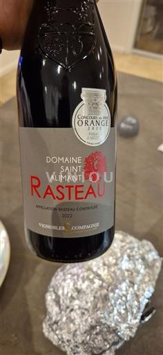 Vin Rouge sec Domaine Saint Alimant 2022 France Vallée du Rhône Rasteau AOC