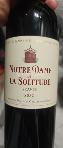 Burdeos Graves Domaine Chevalier Notre Dame de la Solitude 2022