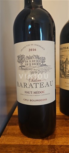 Bordeaux Haut-Médoc Cru Bourgeois Château Barateau 2016