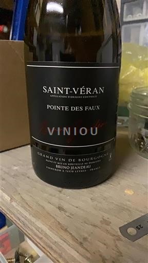 Borgonha Saint-Véran Bruno Jeandeau Pointe des Faux 2023